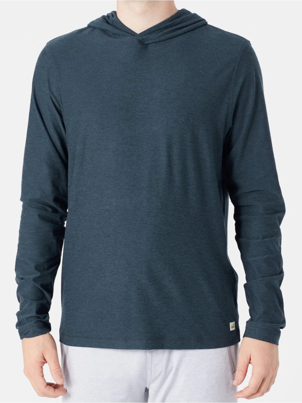 Vuori Mens Shirt Strato Tech Hoodie Blue Size Large